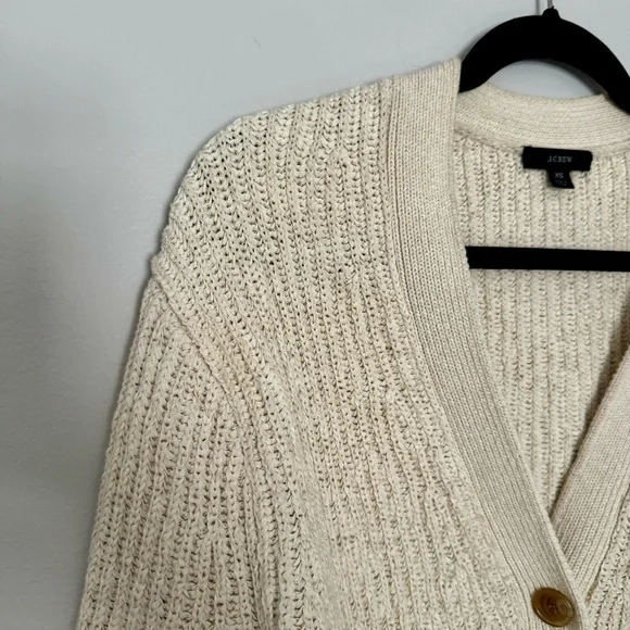 J. CREW Cropped Patch Pocket Beach Cardigan Sweater - Picture 3 of 14